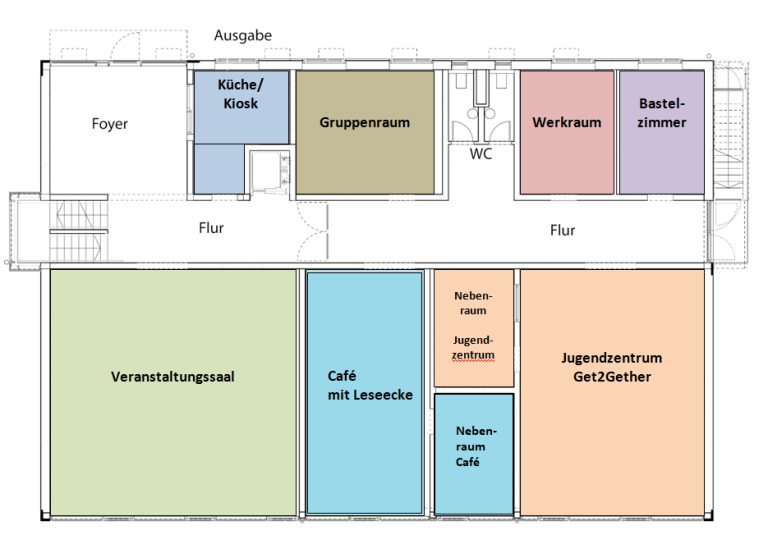 Grundriss Stadtteilzentrum Nord EG